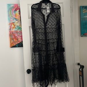 Torrid Black.mesh Maxi kimono